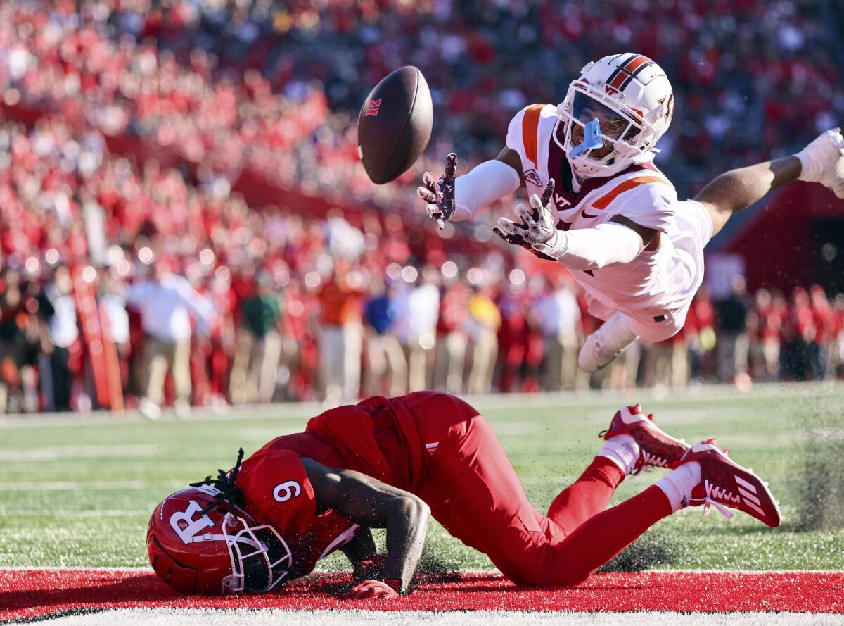 Va tech football deals score